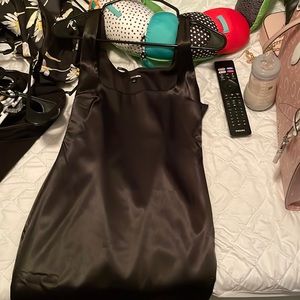 Fashion nova satin black dress size small